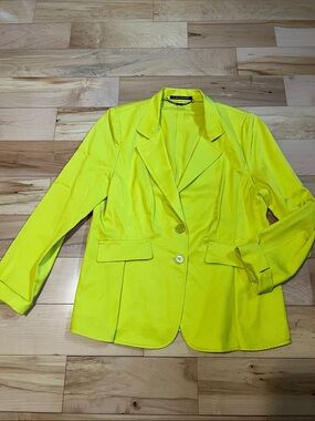 Luisa Cerano Bright Neon Yellow Women's Blazer Jacket